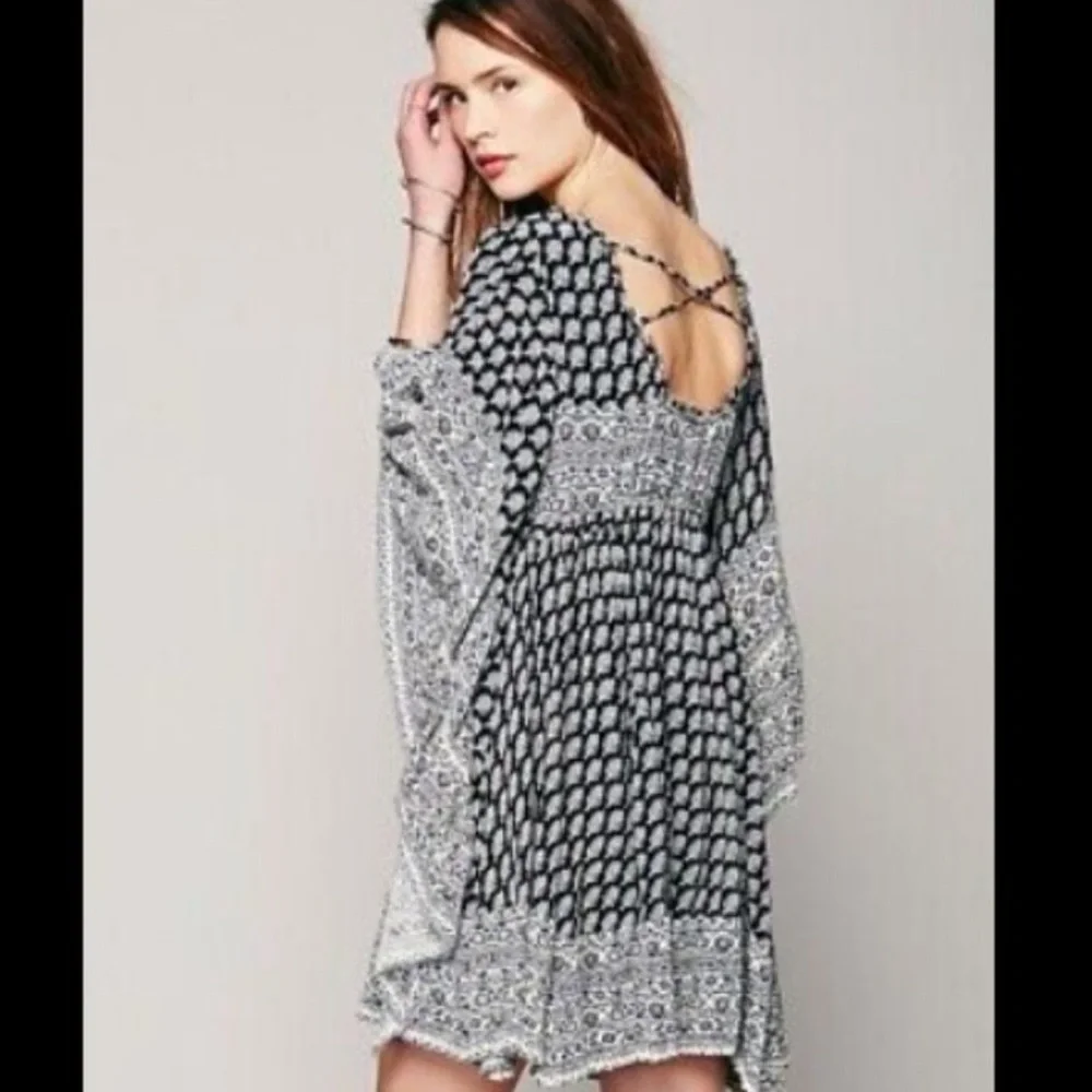 Free People Heart of Gold Mini Dress Bohemian Festival Boho Floral - Picture 1 of 15